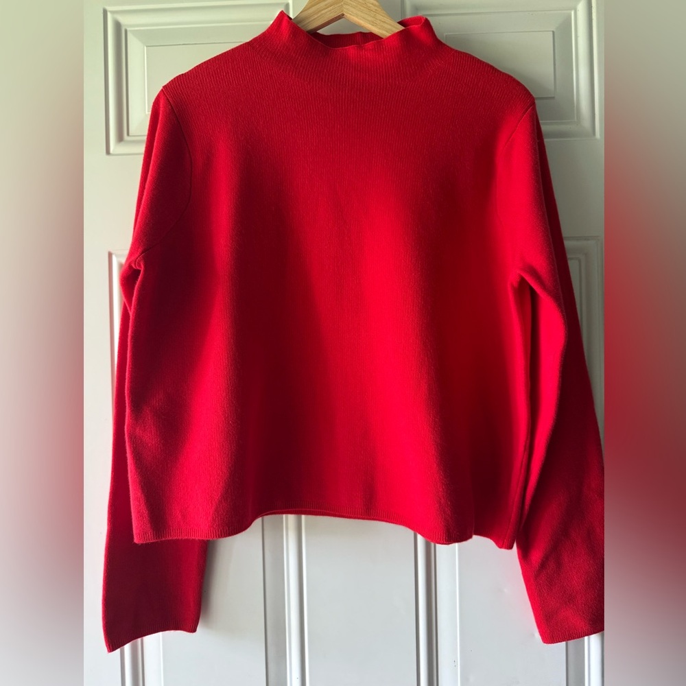 Mango Vibrant Red Turtleneck Sweater